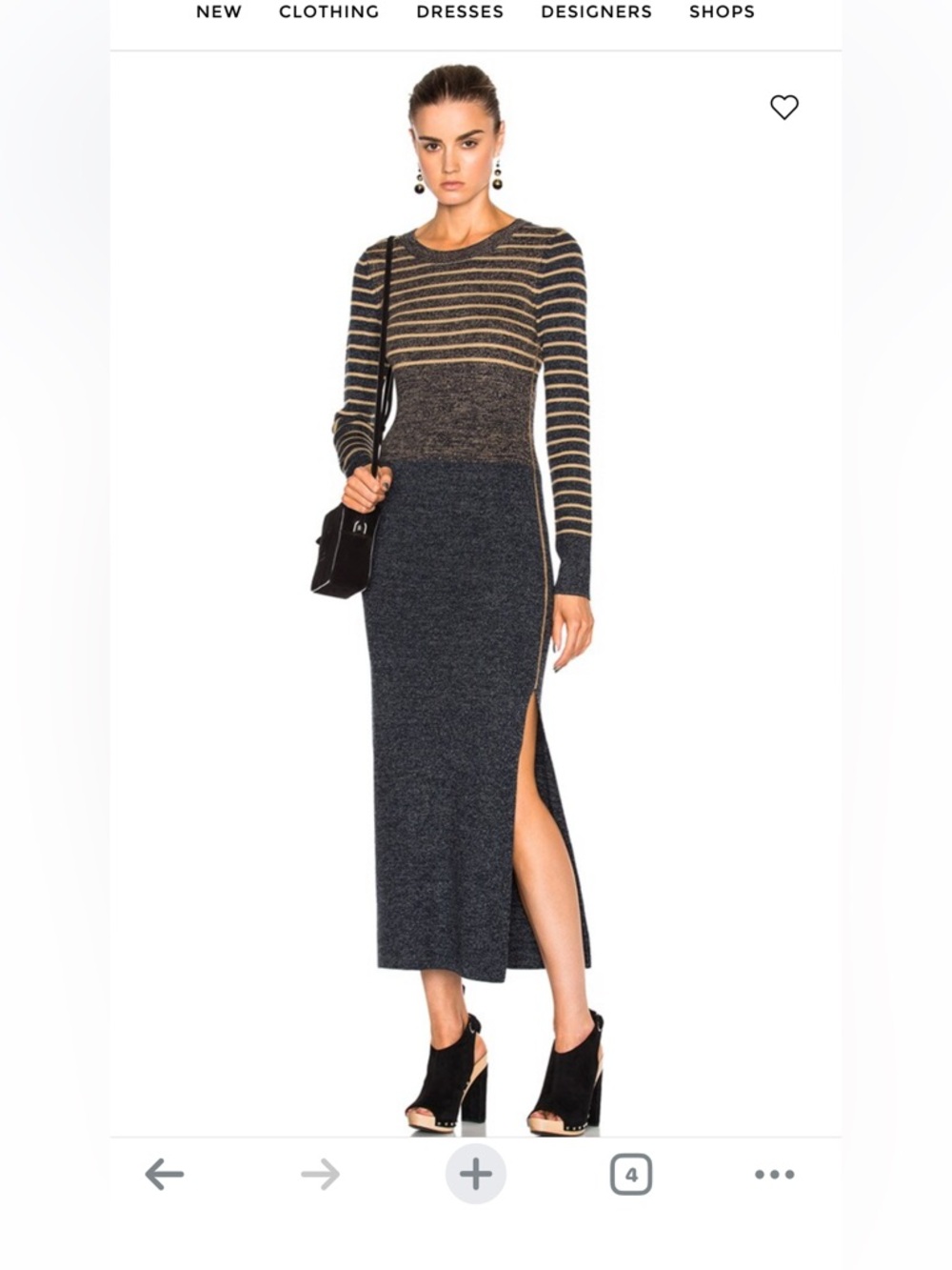 See by Chloé grey tan maxi dress xs